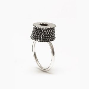 Barnacle Chain Ring/ sterling silver _*private collection Barnacle Shell_Ring